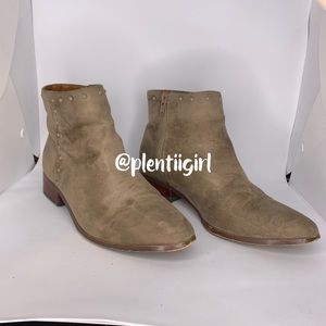 Kensie Tan Suede Bootie Size 8